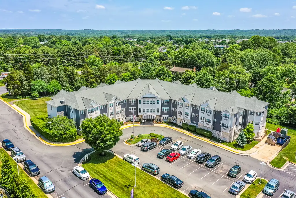 Aerial View of Building and Parking Lot Aerial View of Building and Parking Lot